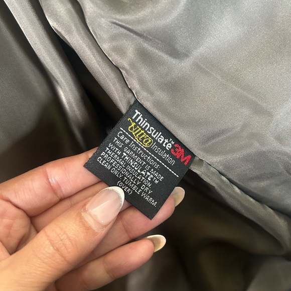 LL. Bean brown wool faux fur lined cuffs and hooded full length coat - Picture 7 of 13